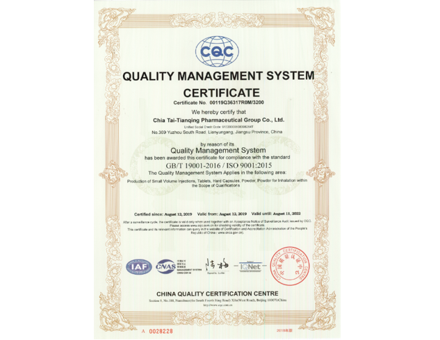 Quality Management System Certification